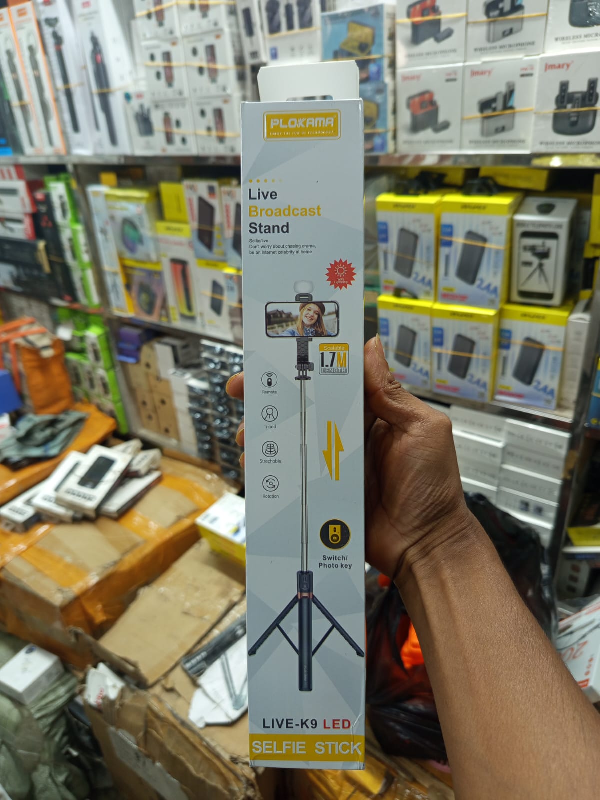 LIVE-K9 LED Selfie Stick, also known as a Live Broadcast Stand - PG SHOP