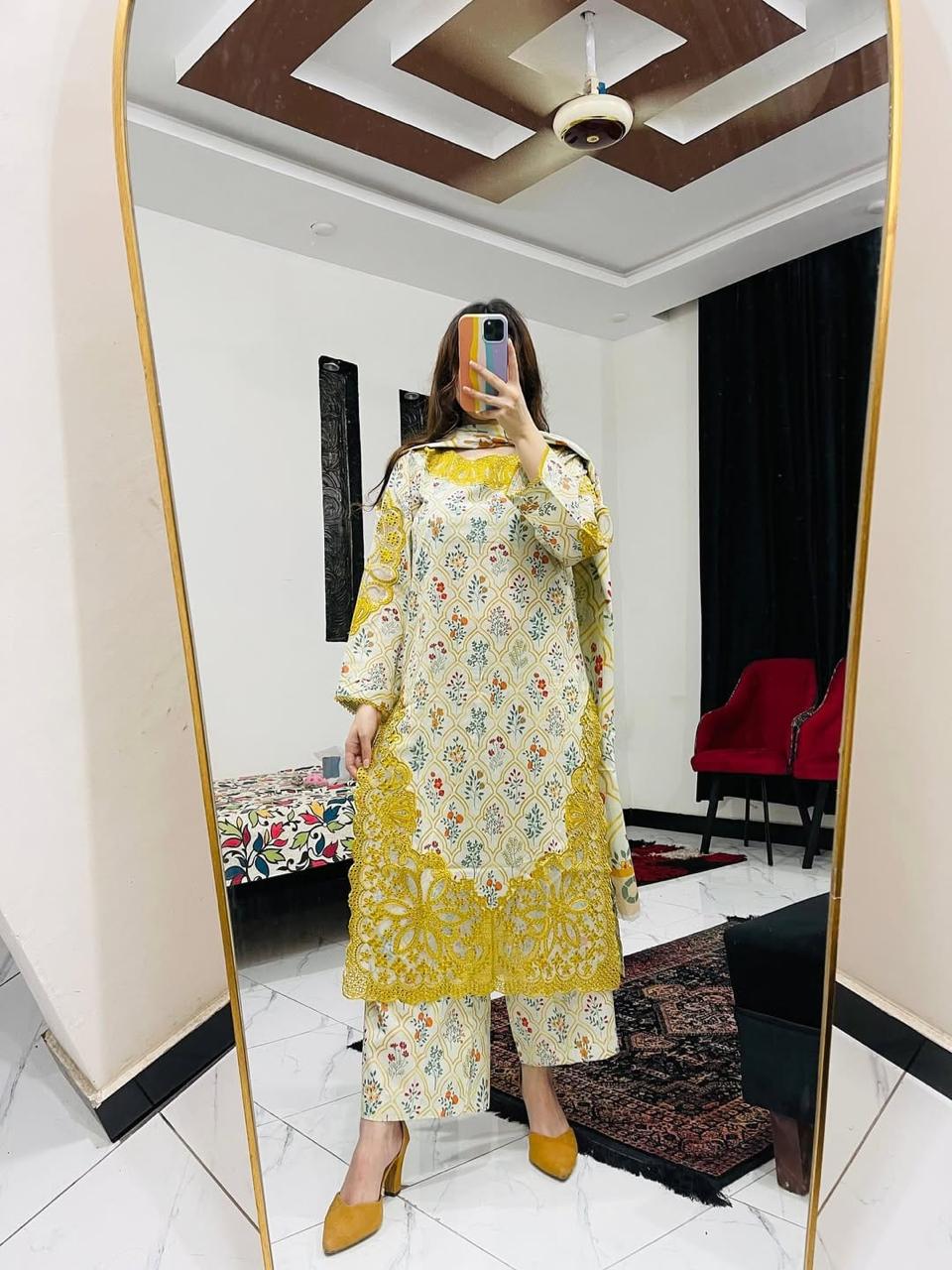 প্রিমিয়াম কটন থ্রি পিস