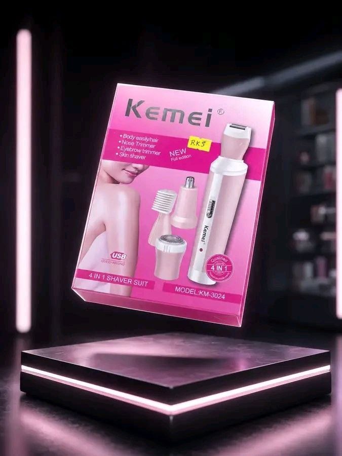 Personal Care, Trimmer Kemei KM-3024 4-in-1 rechargeable lady shaver - PG SHOP