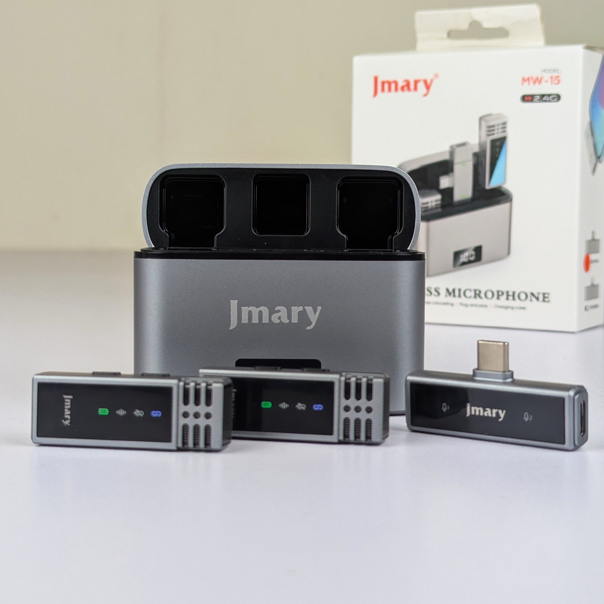 Jmary MW-15 | 2.4G Wireless Microphone For Mobile TYPE-C | Dual Microphone - PG SHOP