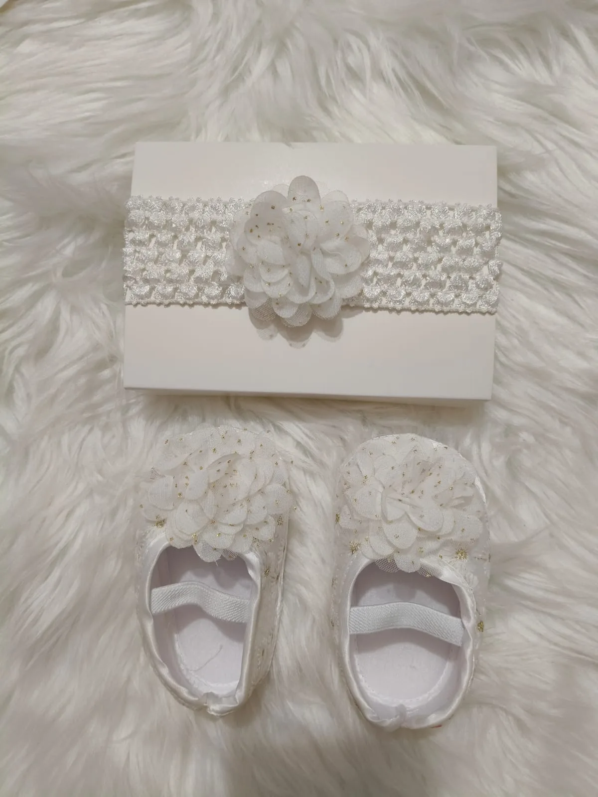 Baby Floral Shoes & Matching Headband Set - PG SHOP