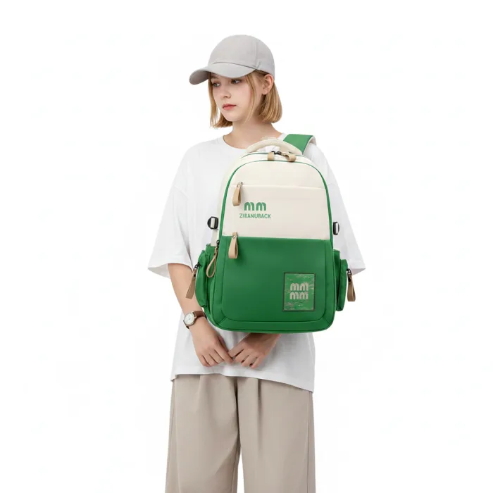 College Cute Large-Capacity Backpacks (Green) - PG SHOP