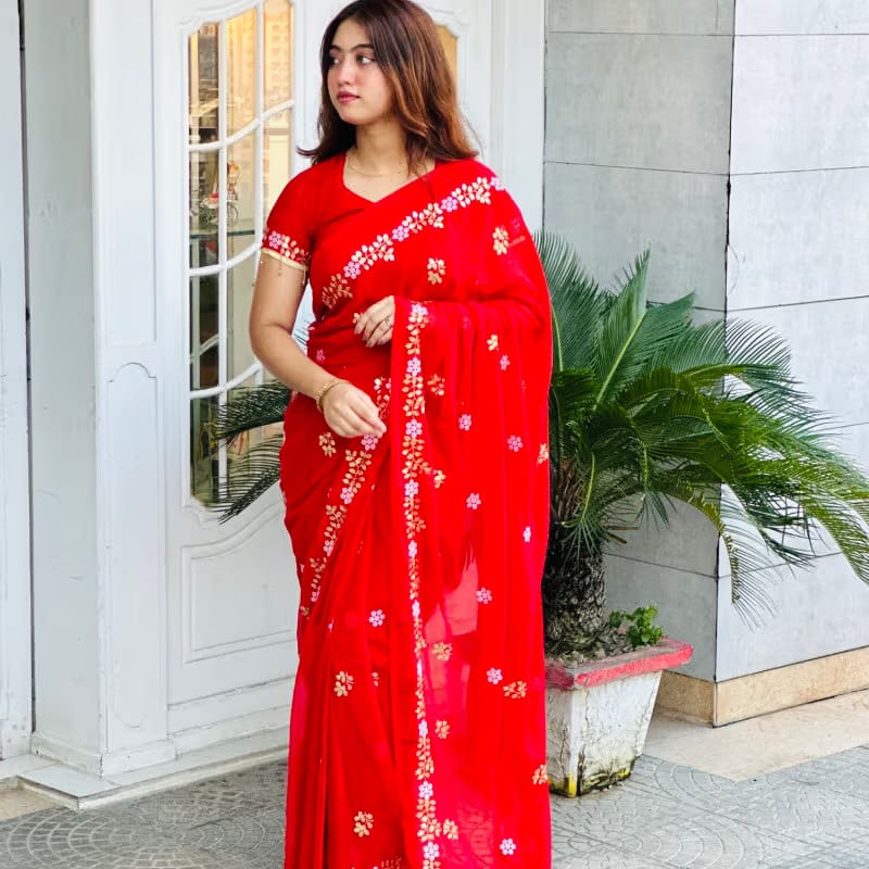 অরিজিনাল ইন্ডিয়ান সফ্ট জর্জেট - PG SHOP