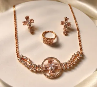 Rose Gold Crystal Elegance Jewelry Set - PG SHOP