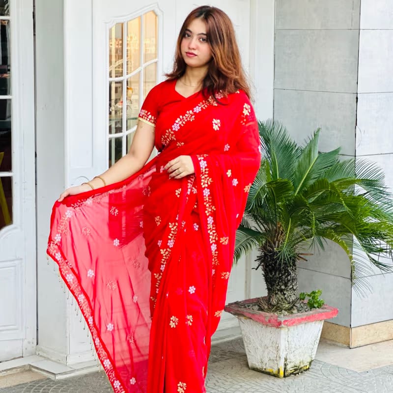 অরিজিনাল ইন্ডিয়ান সফ্ট জর্জেট - PG SHOP