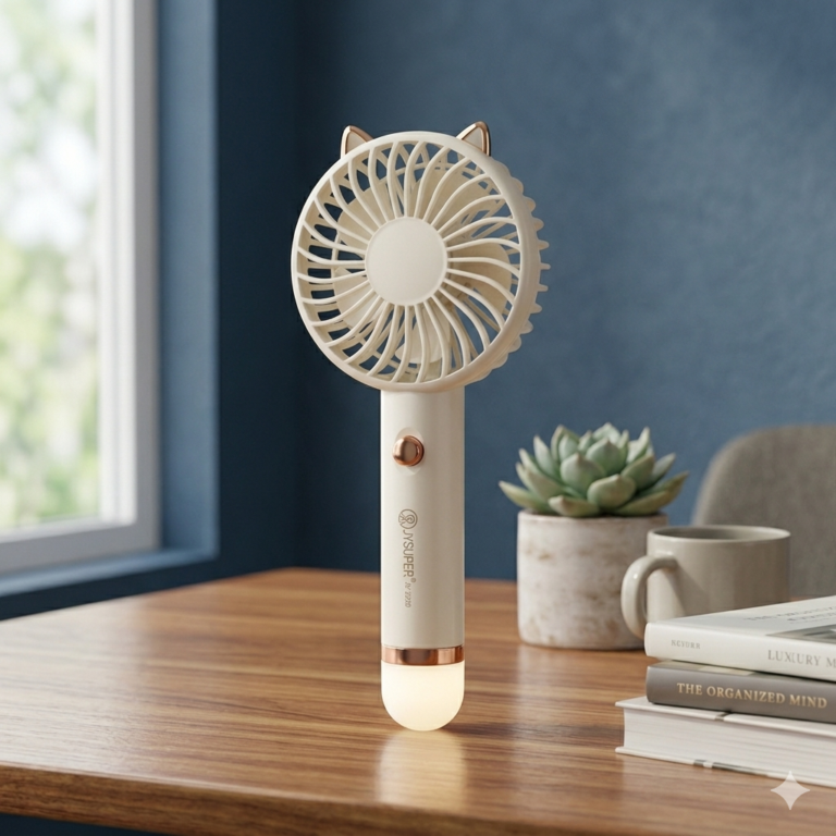 JYSUPER JY-2320 Portable Handheld Mini Fan with Integrated LED light - PG SHOP