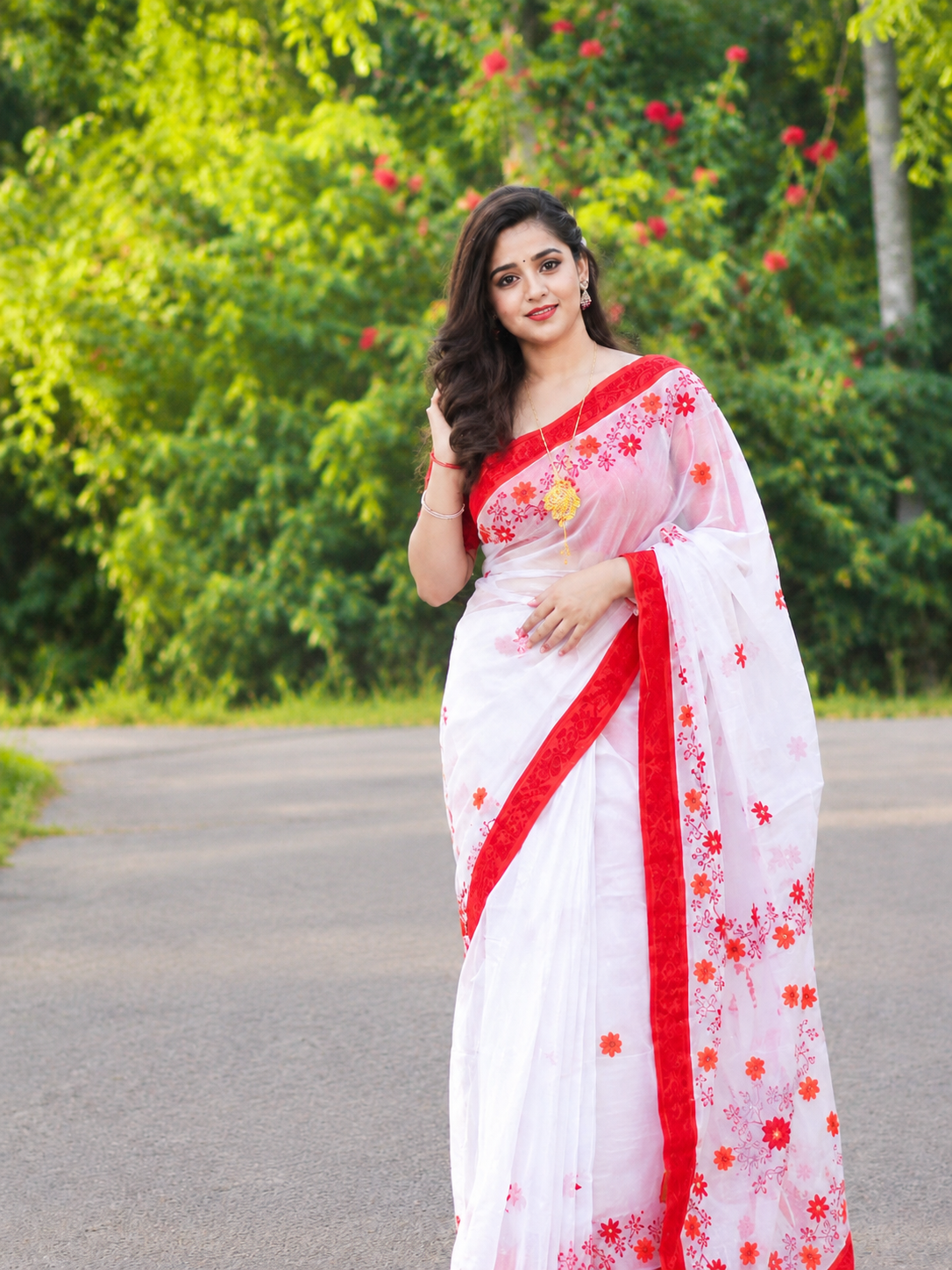 pujar viral saree