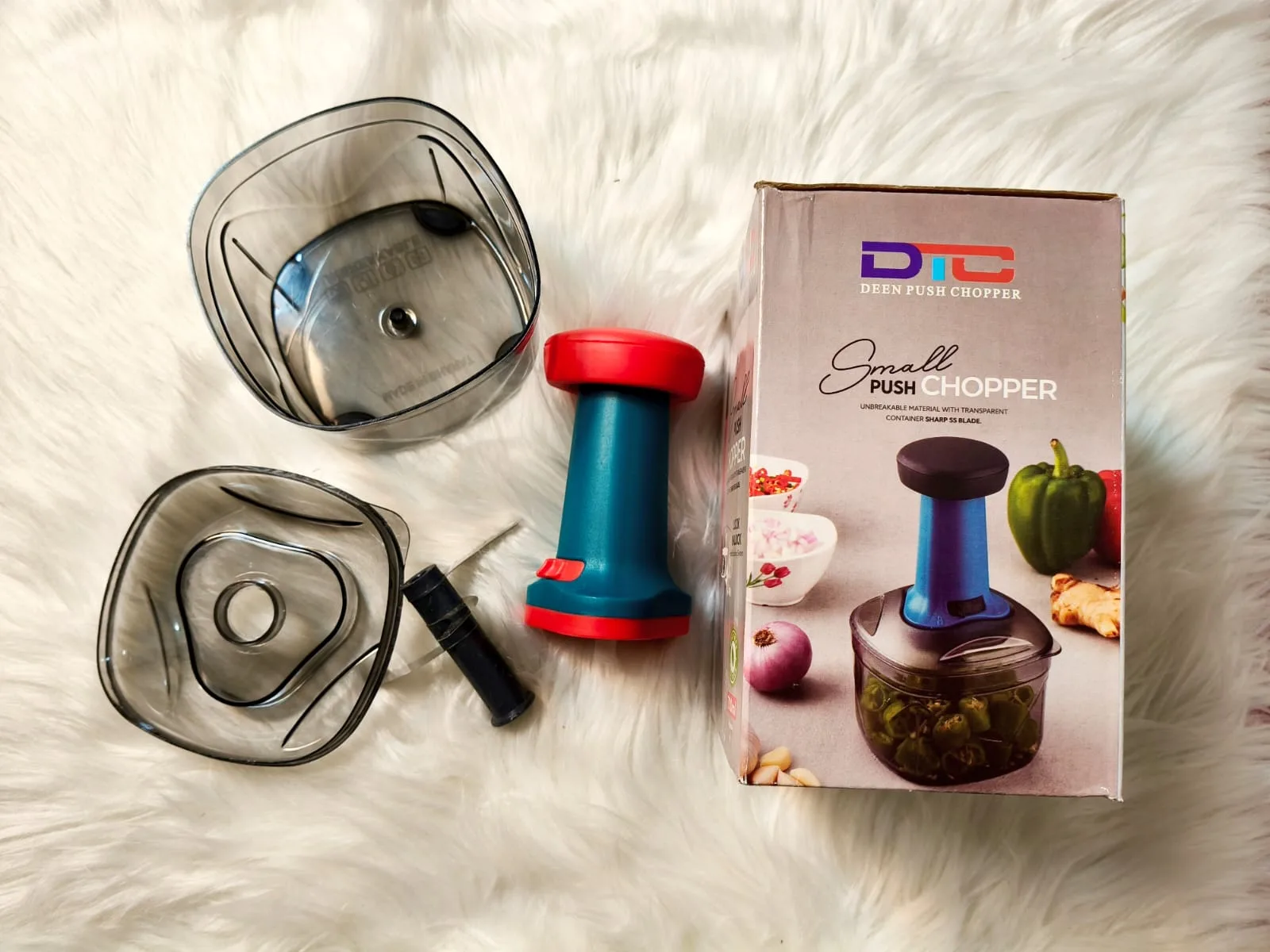 6 Sharp Stainless Steel Blade Manual Vegetable Chopper - PG SHOP