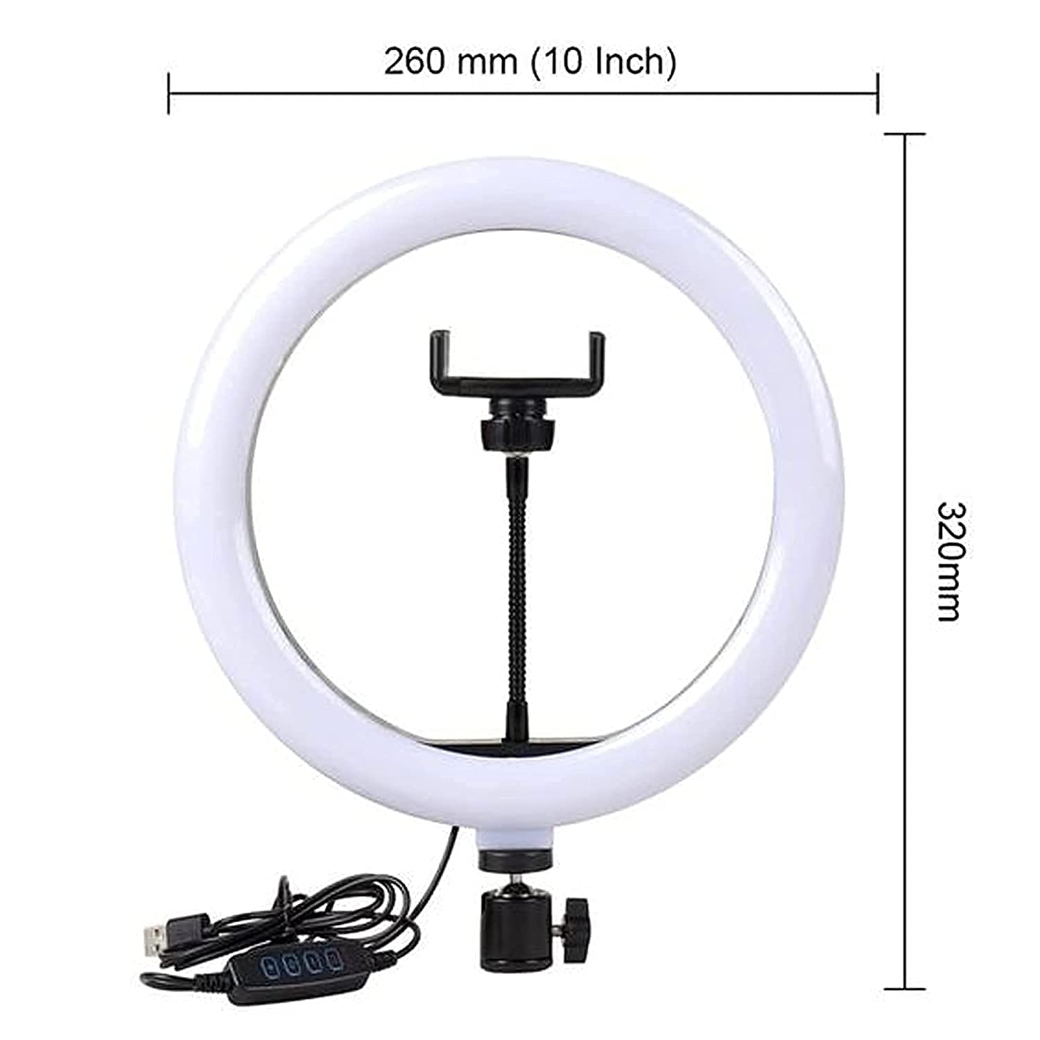 10 inch LED Ring Phil Light Ringlight Photography Beauty Light - PG SHOP