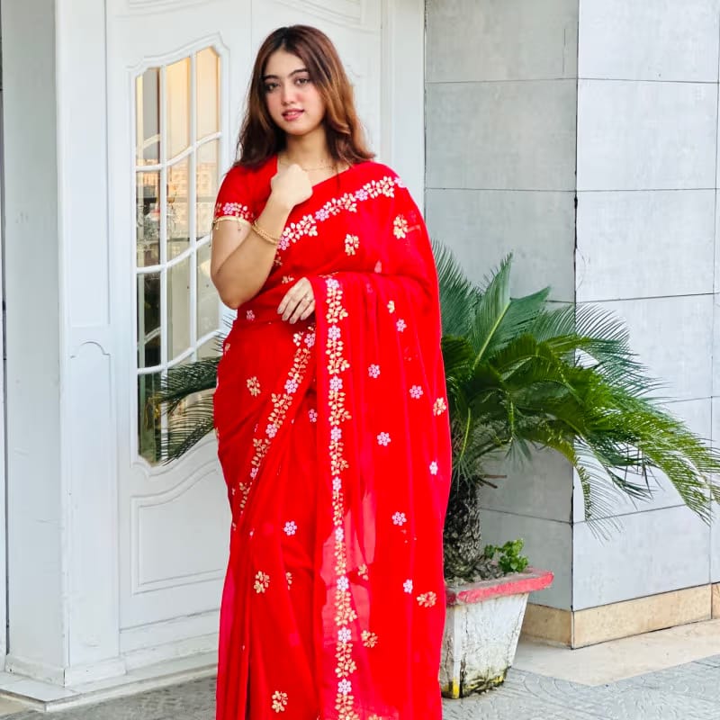 অরিজিনাল ইন্ডিয়ান সফ্ট জর্জেট - PG SHOP